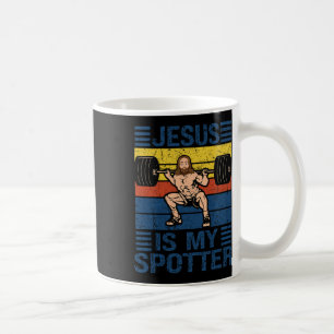 Jesus Is My Spotter Christian Gym Workout Weightli Coffee Mug
