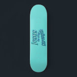 Jesus Is My Strength Mint Skateboard<br><div class="desc">Jesus is My Strenght,  tinted Mint with Blue and Black borders.</div>