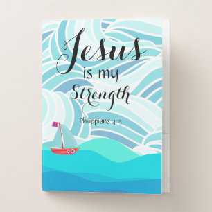 Jesus is my Strength Pocket Folder