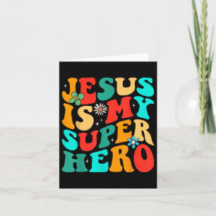Jesus Is My Superhero Christian Religious T-shirt. Card