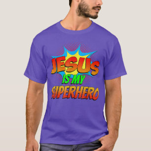 Jesus Is My Superhero Comic Book Christian Religio T-Shirt
