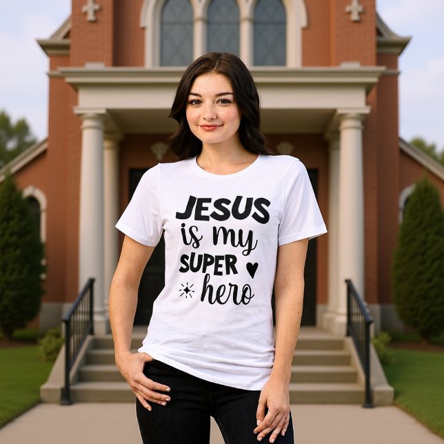Jesus Is My Superhero Modern Faith Tee (Creator Uploaded)