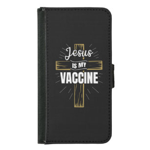 Jesus Is My Vaccine Christian Faith Samsung Galaxy S5 Wallet Case