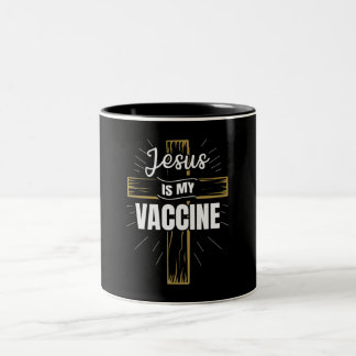 Jesus Is My Vaccine Christian Faith Two-Tone Coffee Mug