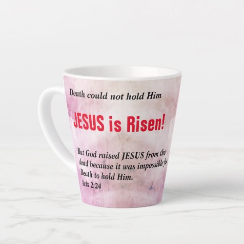 JESUS IS RISEN Christian Easter Cross Latte Mug