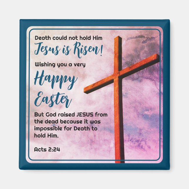 JESUS IS RISEN Christian Easter Favor Magnet (Front)