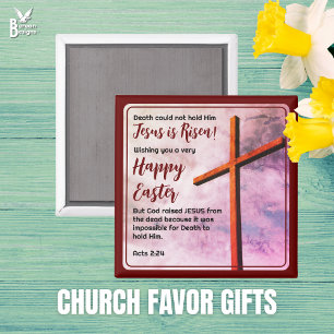 JESUS IS RISEN Christian Easter Favor Magnet