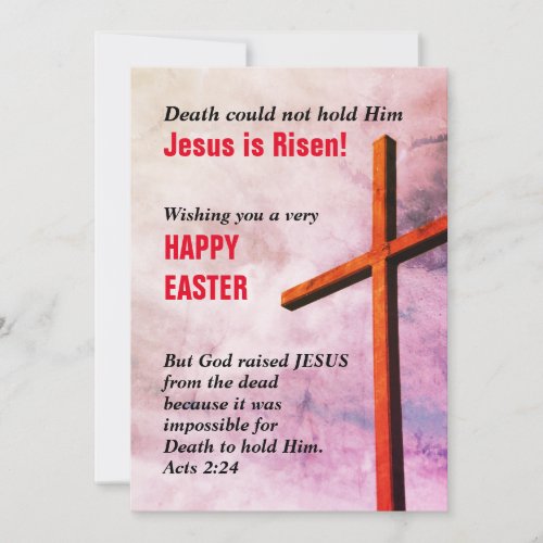 JESUS IS RISEN Christian Easter Holiday Card