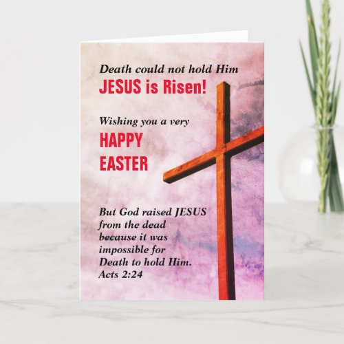 JESUS IS RISEN Christian Easter Holiday Card
