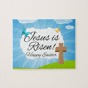 Jesus is Risen, Christian Easter Jigsaw Puzzle