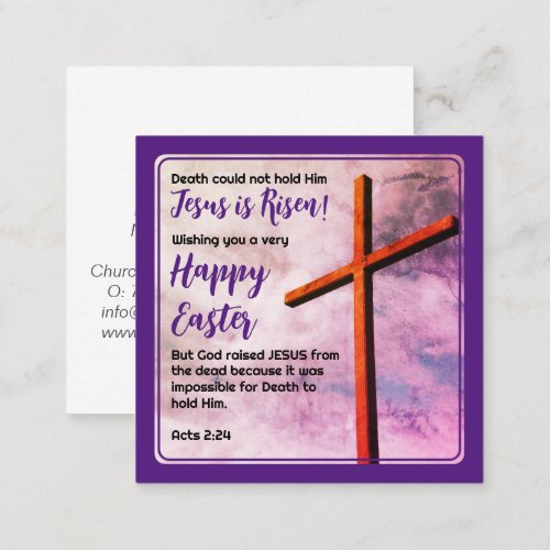 JESUS IS RISEN Christian EASTER Square Business Card