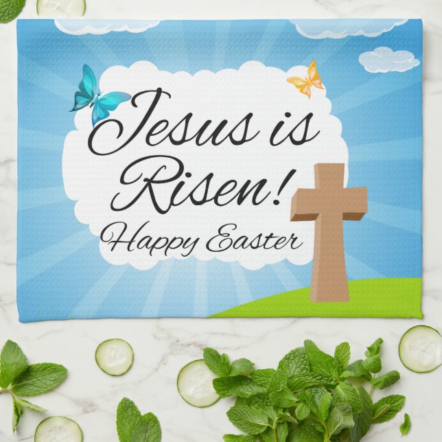 Jesus is Risen, Christian Easter Towel (Folded)