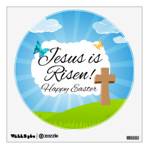 Jesus is Risen, Christian Easter Wall Decal