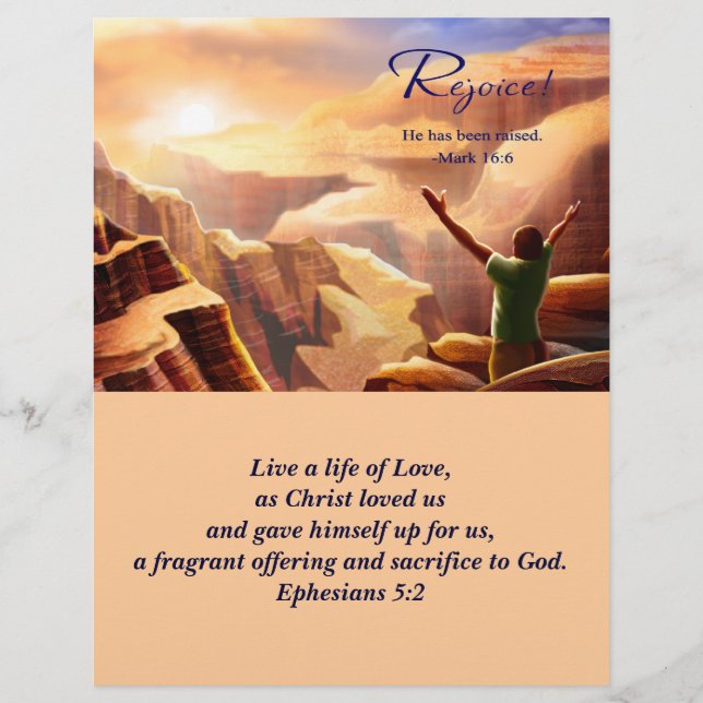 Jesus is Risen! Easter Church Bulletins (Front)