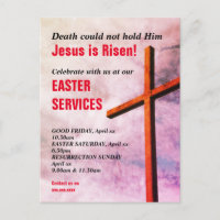 Jesus is Risen EASTER CHURCH SERVICES Invitation