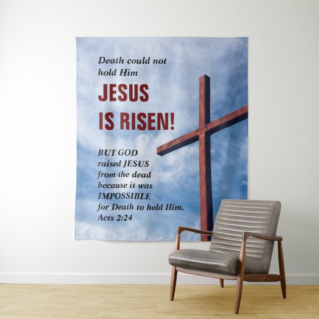 JESUS IS RISEN Easter Church Tapestry (In Situ)