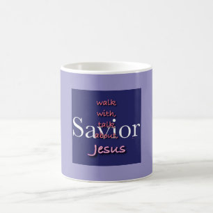 Jesus Is Savior Pale Lavender Coffee Mug