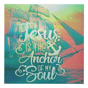 Jesus is the Anchor Faux Canvas Print