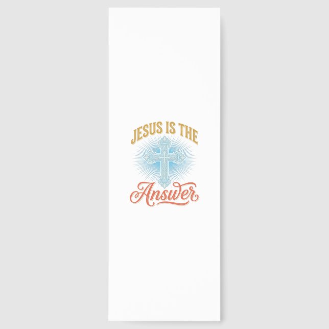 Jesus Is the Answer Christian Cross Vector Design_ Bookmarks (Front)
