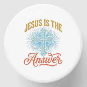 Jesus Is the Answer Christian Cross Vector Design_ Mini Candle Favors