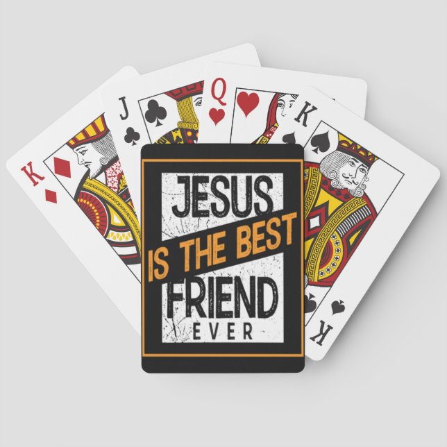 JESUS IS THE BEST FRIEND EVER POKER CARDS (Back)