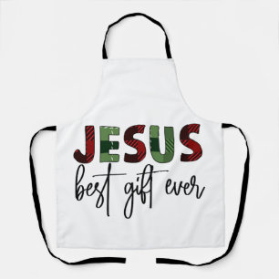 Jesus is the best gift ever Christian Christmas Apron