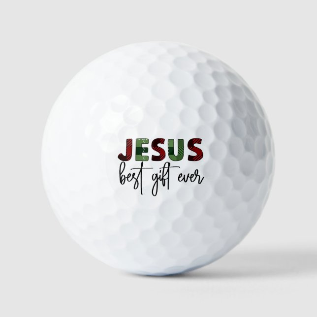 Jesus is the best gift ever Christian Christmas Golf Balls (Front)