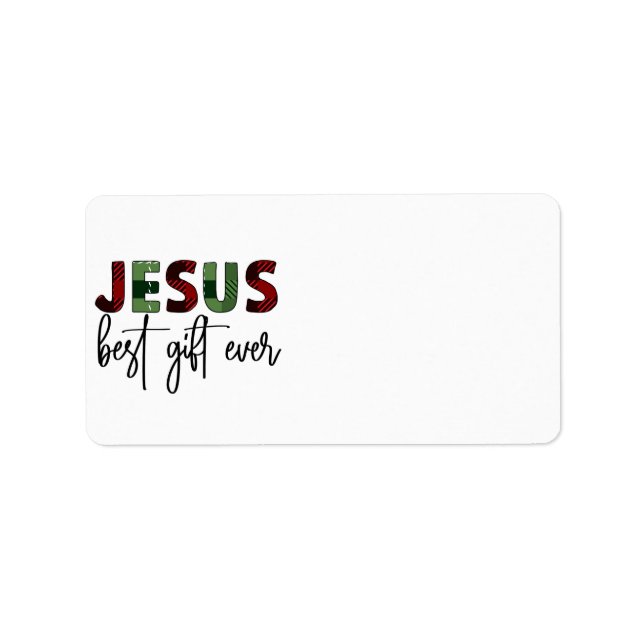 Jesus is the best gift ever Christian Christmas Label (Front)