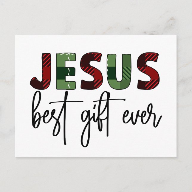 Jesus is the best gift ever Christian Christmas Postcard (Front)