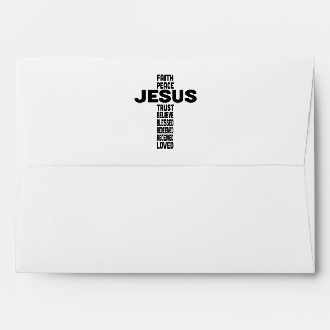 Jesus is the center cross design  envelope (Back (Top Flap))