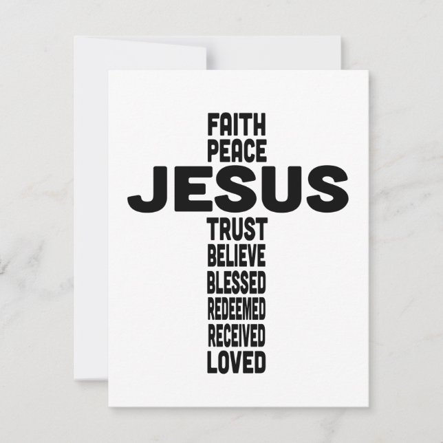 Jesus is the center cross design  note card (Front)