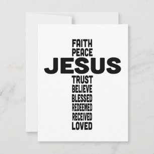 Jesus is the center cross design  note card