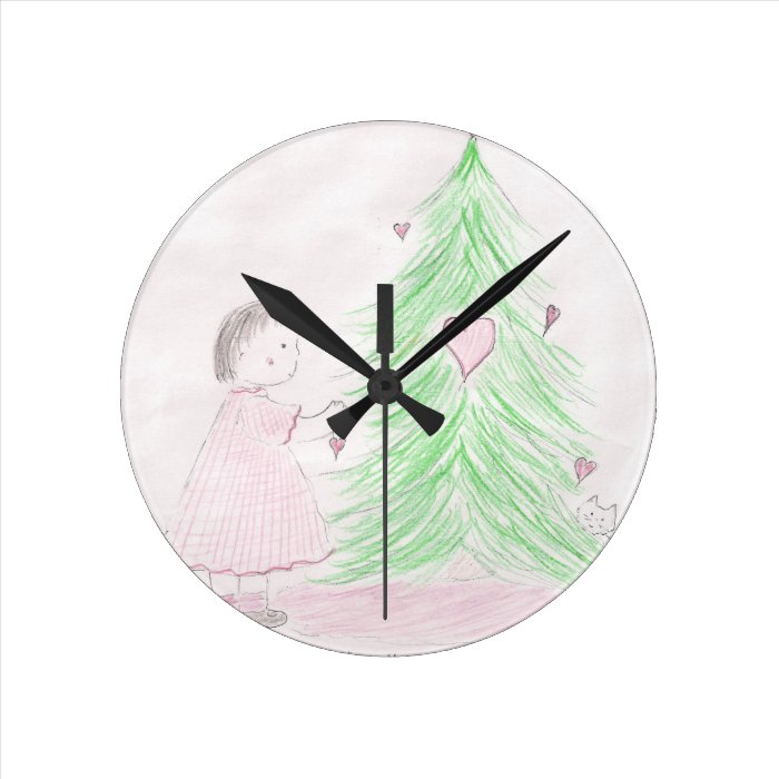 Jesus is the Heart of Christmas Round Wall Clock