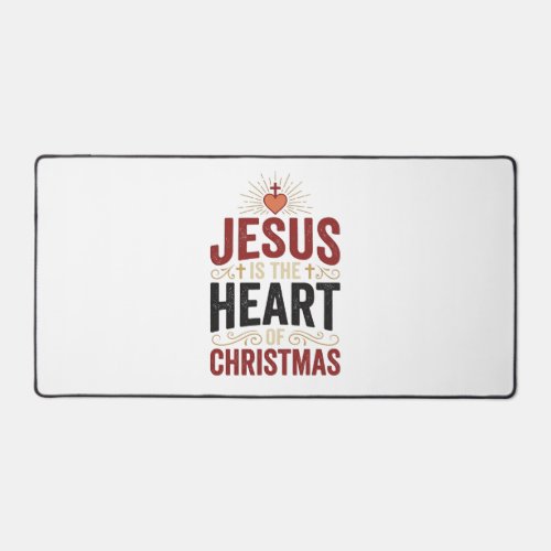 Jesus Is the Heart of Christmas Vintage Shirt Desk Mat