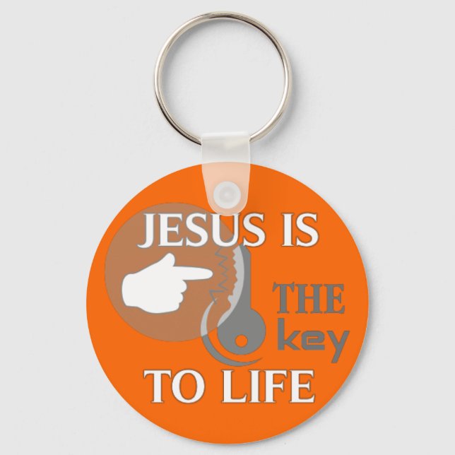 JESUS IS THE KEY TO LIFE KEYCHAIN (Front)