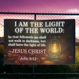 Jesus Is The Light Bible Verse Christian Church Banner