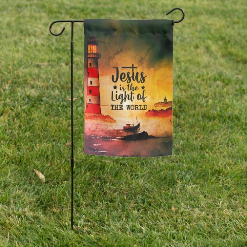 Jesus is the Light of the World Bible Verse Garden Flag