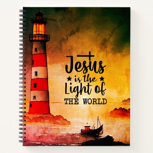 Jesus is the Light of the World Bible Verse Notebook