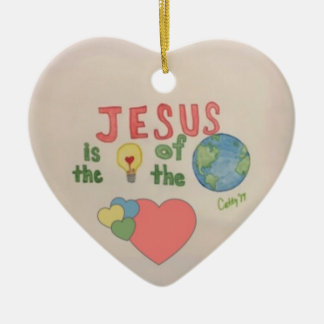 Jesus is the light of the world Christmas Ceramic Ornament