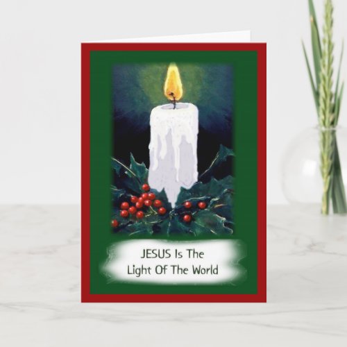 Jesus Is The Light Of The World Christmas Holiday Card