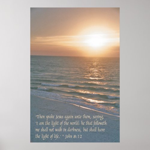 Jesus is the light of the world poster