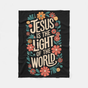 Jesus Is The Light Religious Christian Fleece Blanket