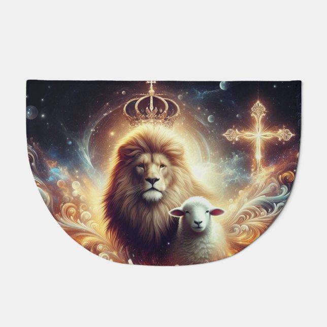 Jesus is the Lion and the Lamb  Doormat (Front)