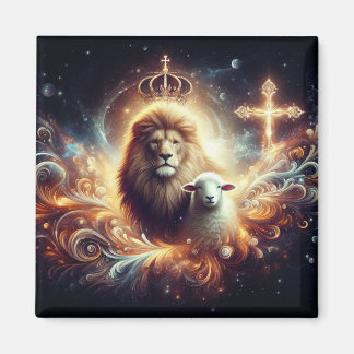 Jesus is the Lion and the Lamb  Magnet