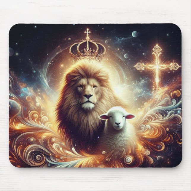 Jesus is the Lion and the Lamb  Mouse Pad (Front)