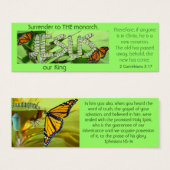 Jesus is THE monarch, our King Bookmark (Front & Back)