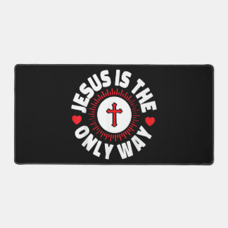 Jesus Is The Only Way Christianity Desk Mat