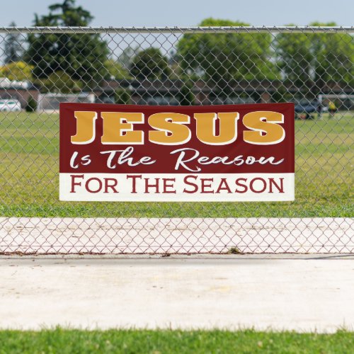 Jesus Is The Reason Christian Christmas Banner