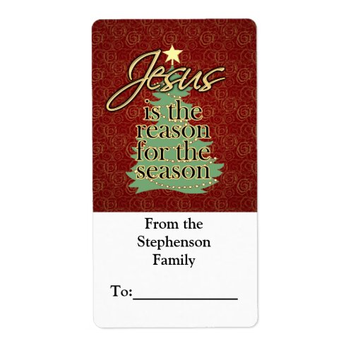 Jesus is the Reason Christian Christmas Gift Tag