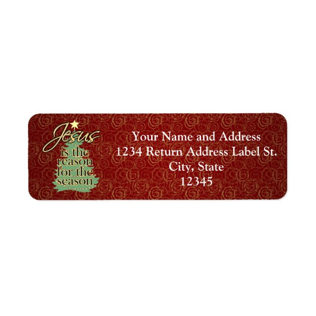 Jesus is the Reason Christian Christmas Label (Front)